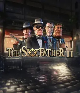 Step into the nefarious world of The Slotfather Part II game by Betsoft, showcasing a lineup of iconic mafia characters set against a moody urban backdrop. This graphic captures the dramatic theme of the mobster lifestyle with its vivid character design and suspenseful setting. Perfect for lovers of gangster-themed games, promising a captivating gaming experience. 